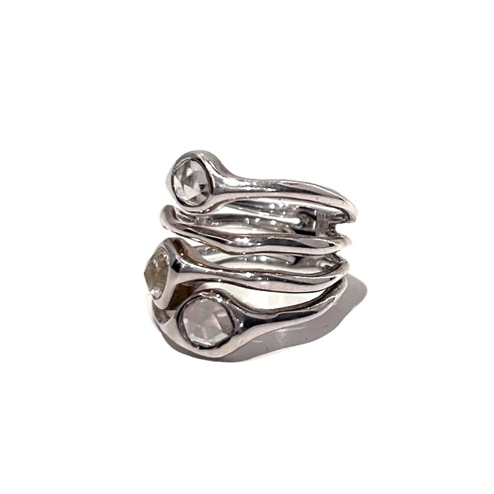 Monica Vinader Siren Gemstone Stacked Ring, Sterling Silver - Picture 5 of 6